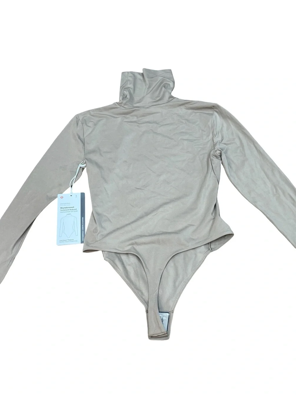 🤎 NWT Lululemon Wundermost Ultra-Soft Nulu Turtleneck Bodysuit Taupetastic Small